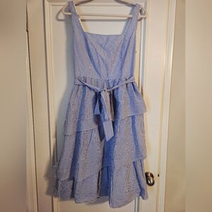 JCREW Blue Striped Dress